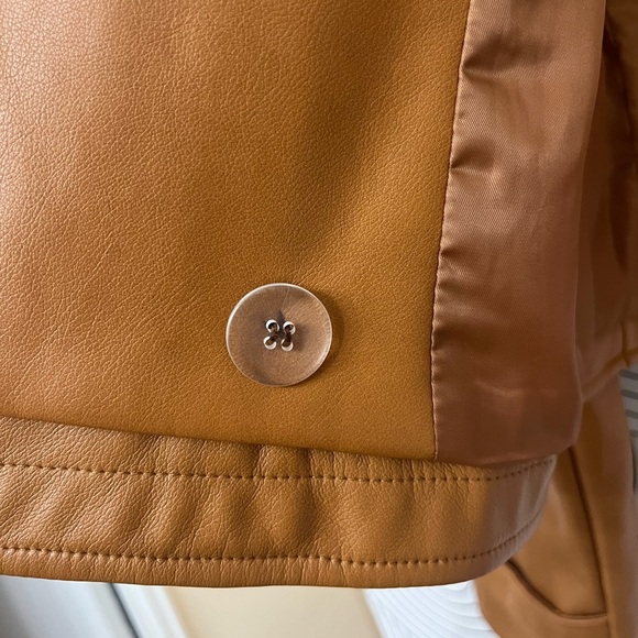 Avec Les Filles Brown Leather Jacket - Picture 5 of 5